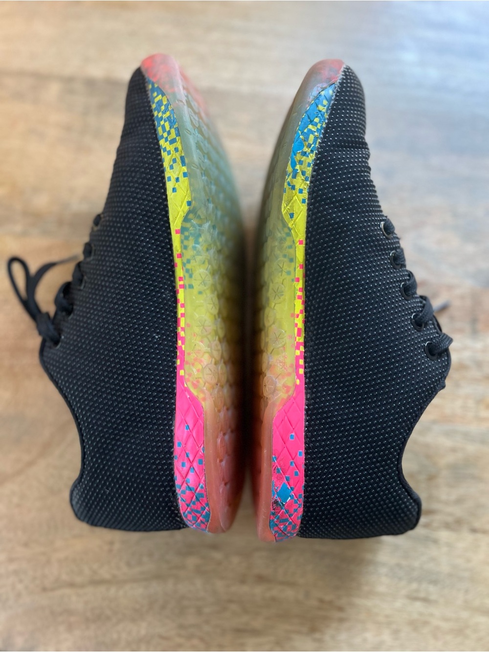 Nobull Black Athletic Sneakers with Colorful Speckled Midsole size 7 - Picture 7 of 11